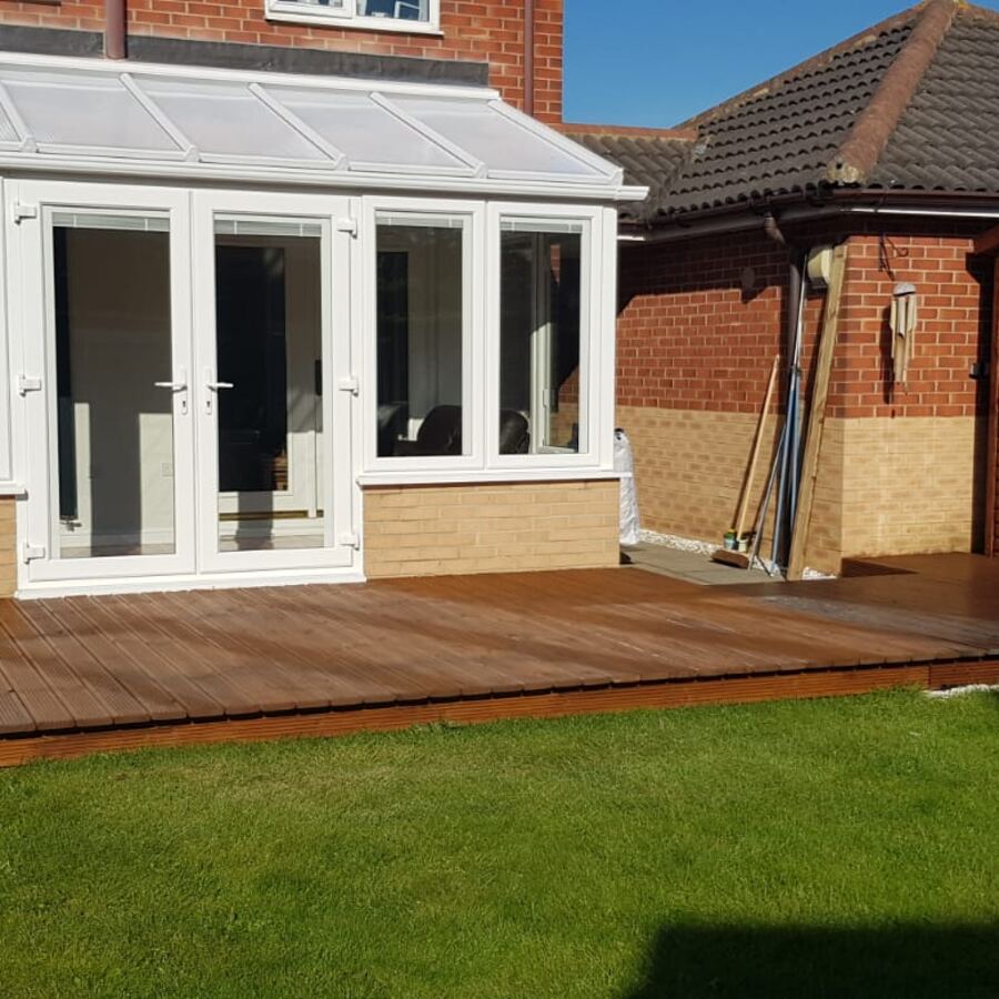 Victorian conservatory in a family garden